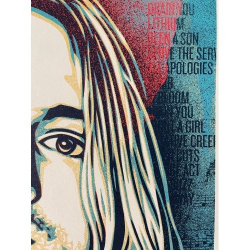 油絵原画　Kurt Cobain Kurt Cobain - oil on canvas 6x8” This painting is sold