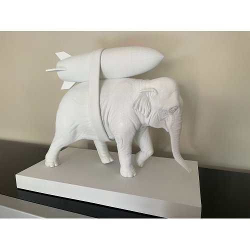 Banksy Elephant with Bomb Figure White, 2020 [Toys & Collectibles