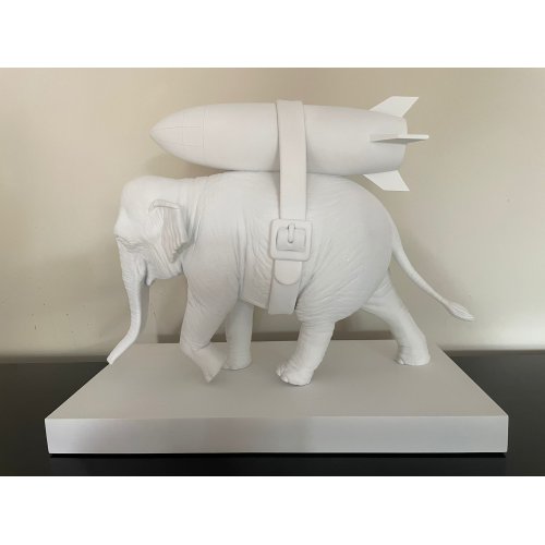 Banksy Elephant with Bomb Figure White, 2020 [Toys & Collectibles