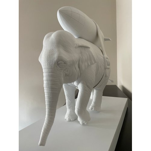 Banksy Elephant with Bomb Figure White, 2020 [Toys & Collectibles