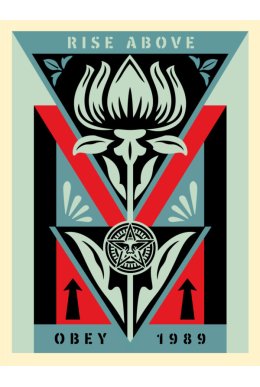 ERNESTO YERENA Sticker decal 3.5" GANAS FLOWER circl poster print Shepard Fairey 