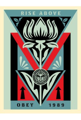 ERNESTO YERENA Sticker decal 3.5" GANAS FLOWER circl poster print Shepard Fairey 